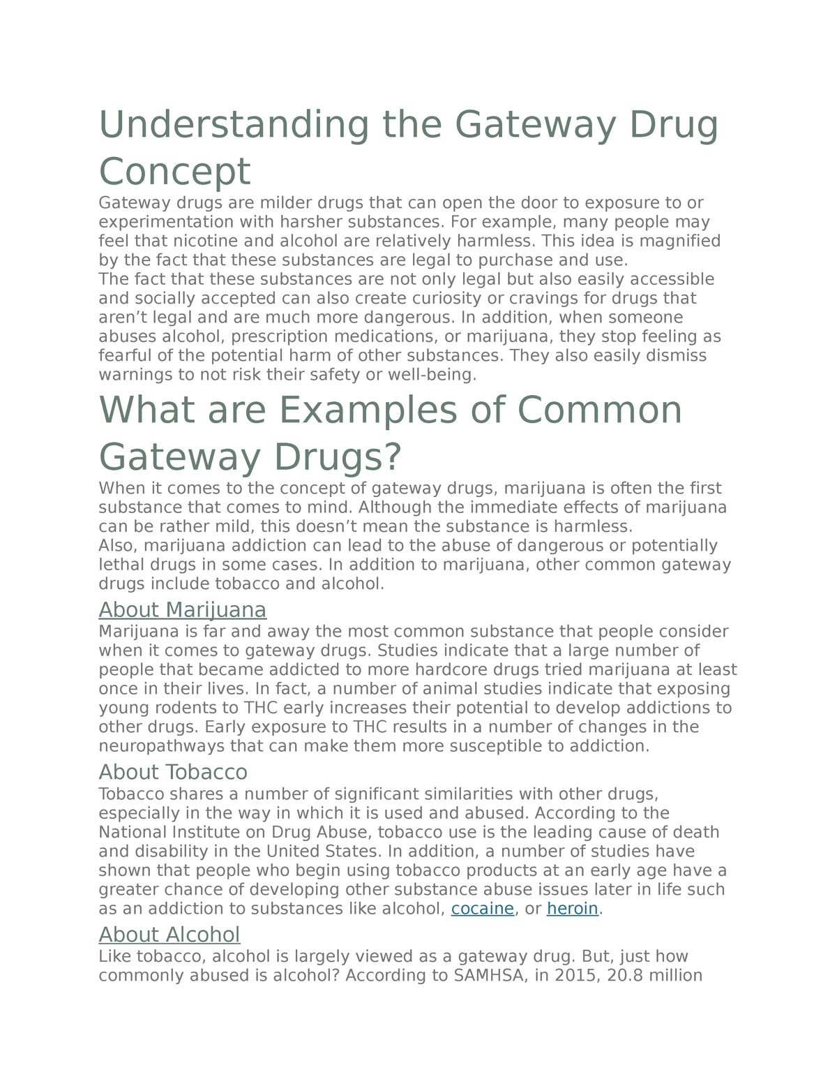 gateway drugs essay