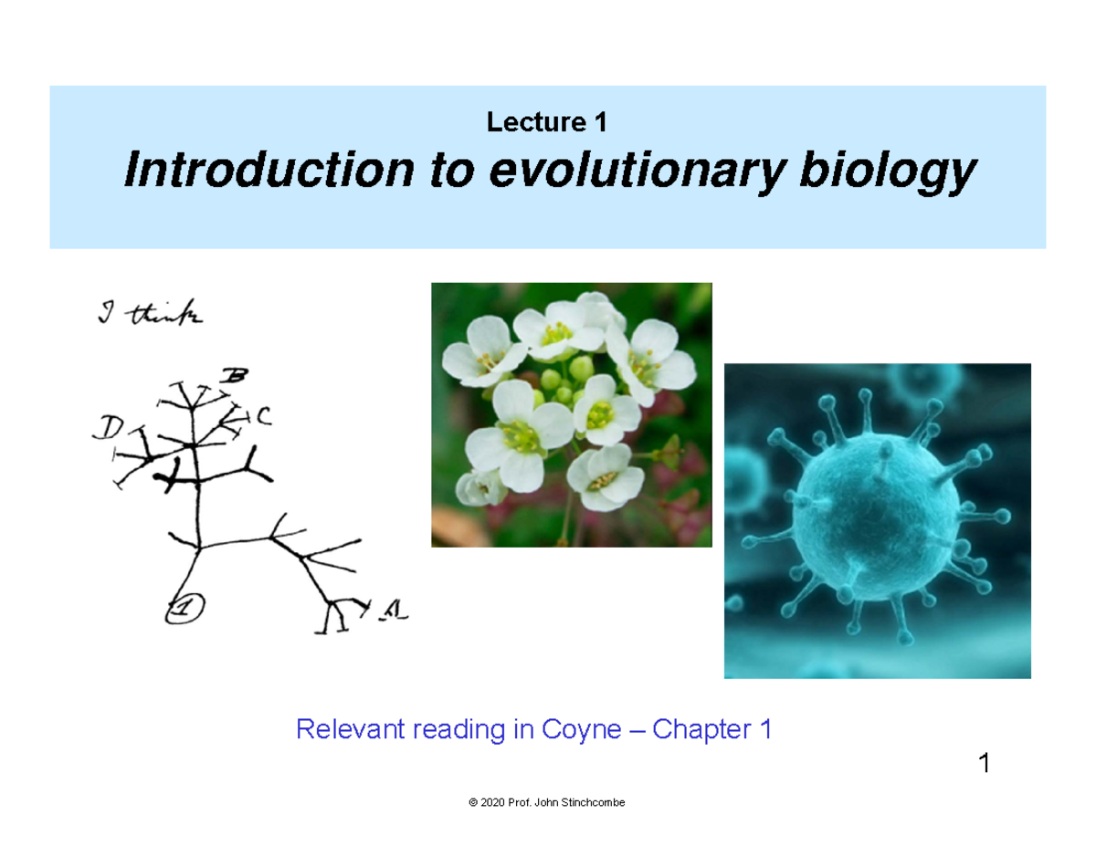 BIO120Fall2020 Lecture 1 1slide - Lecture 1 Introduction To ...