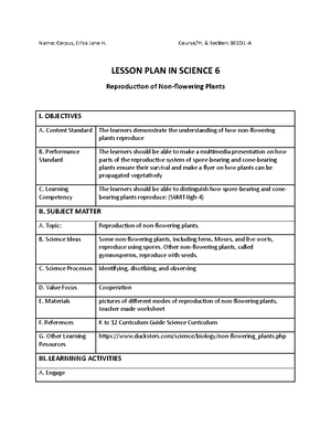 Lesson 3 learning task or assessment - Lesson 3: Human Sense Organs ...