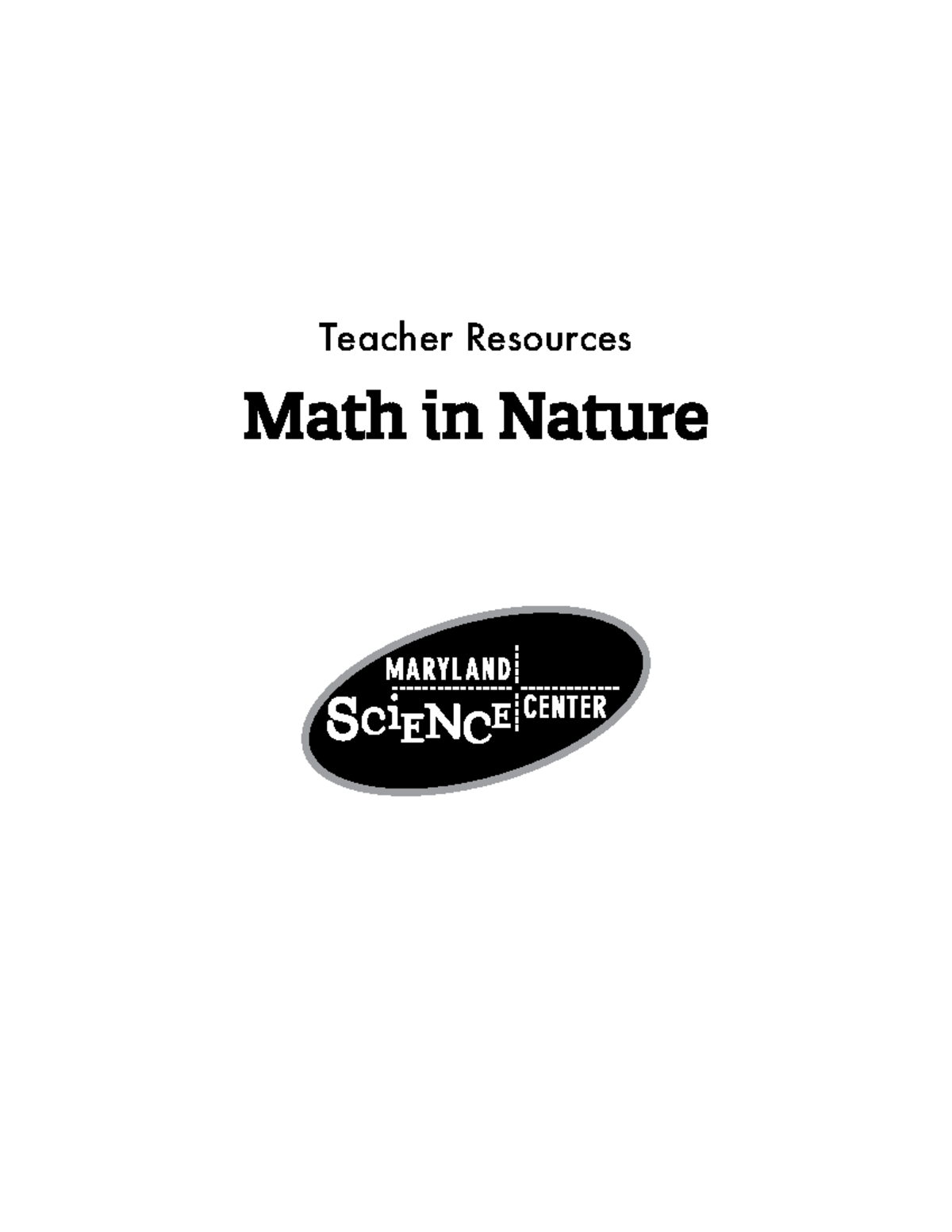 Math In Nature Teacher Resources Teacher Resources Math in NatureMath
