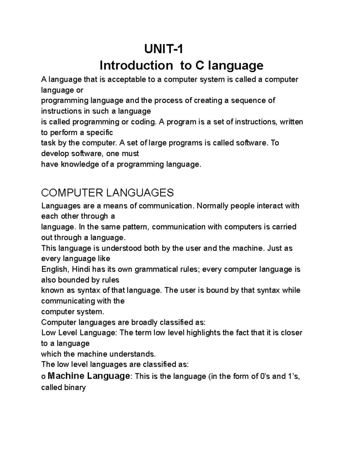 C language - A program is a set of instructions, written to perform a ...