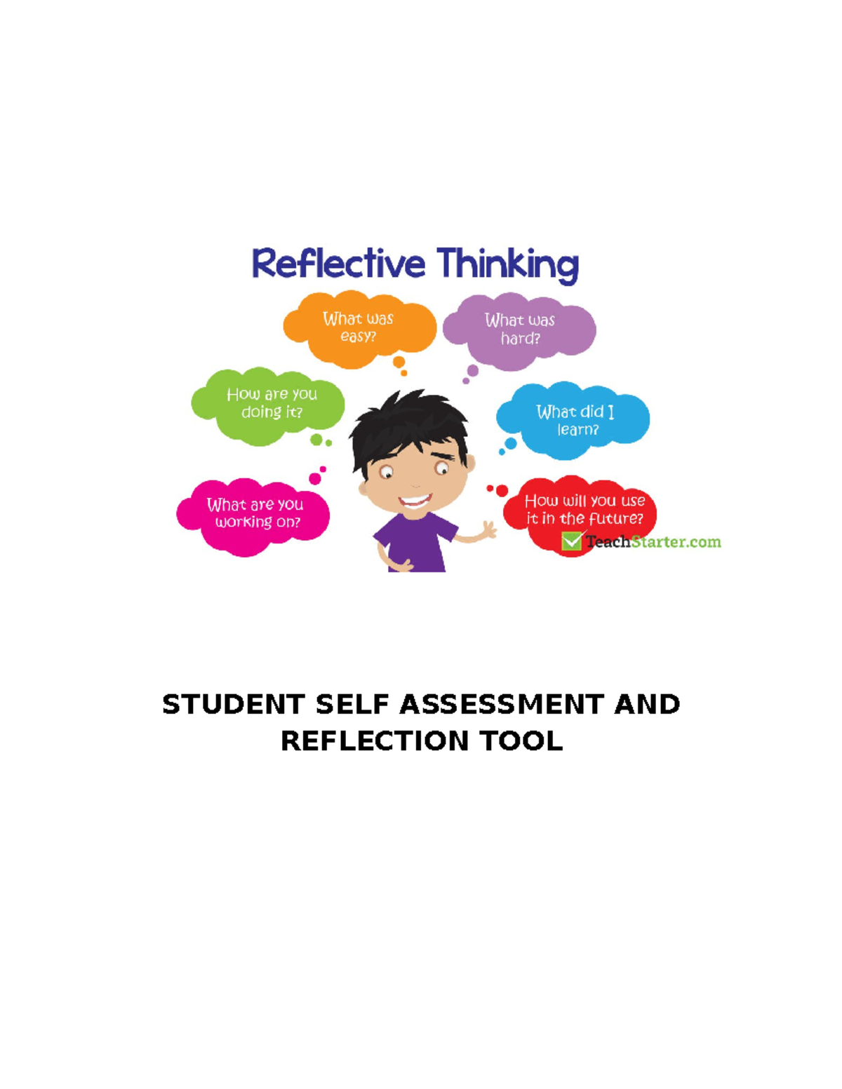 1ST Semester SELF Reflection TOOL - STUDENT SELF ASSESSMENT AND ...