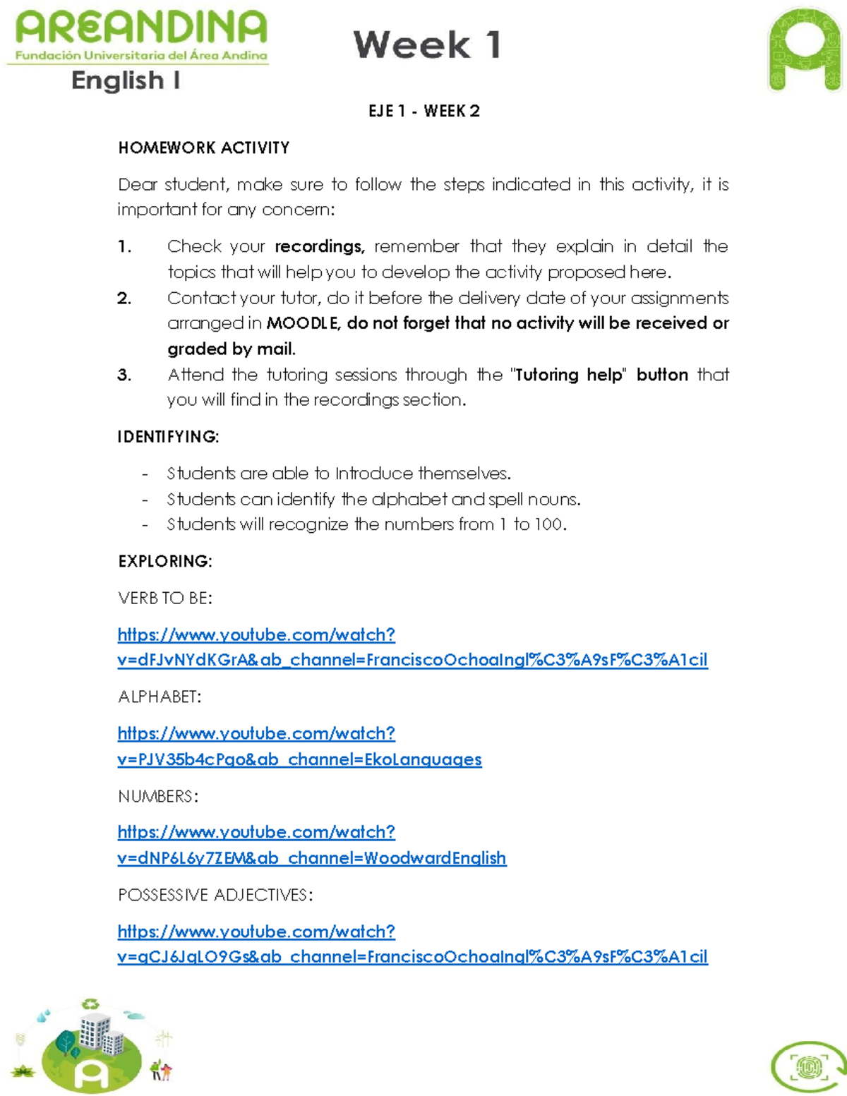 Ejercicio 1 Ingles Intermedio Tecmilenio Studocu