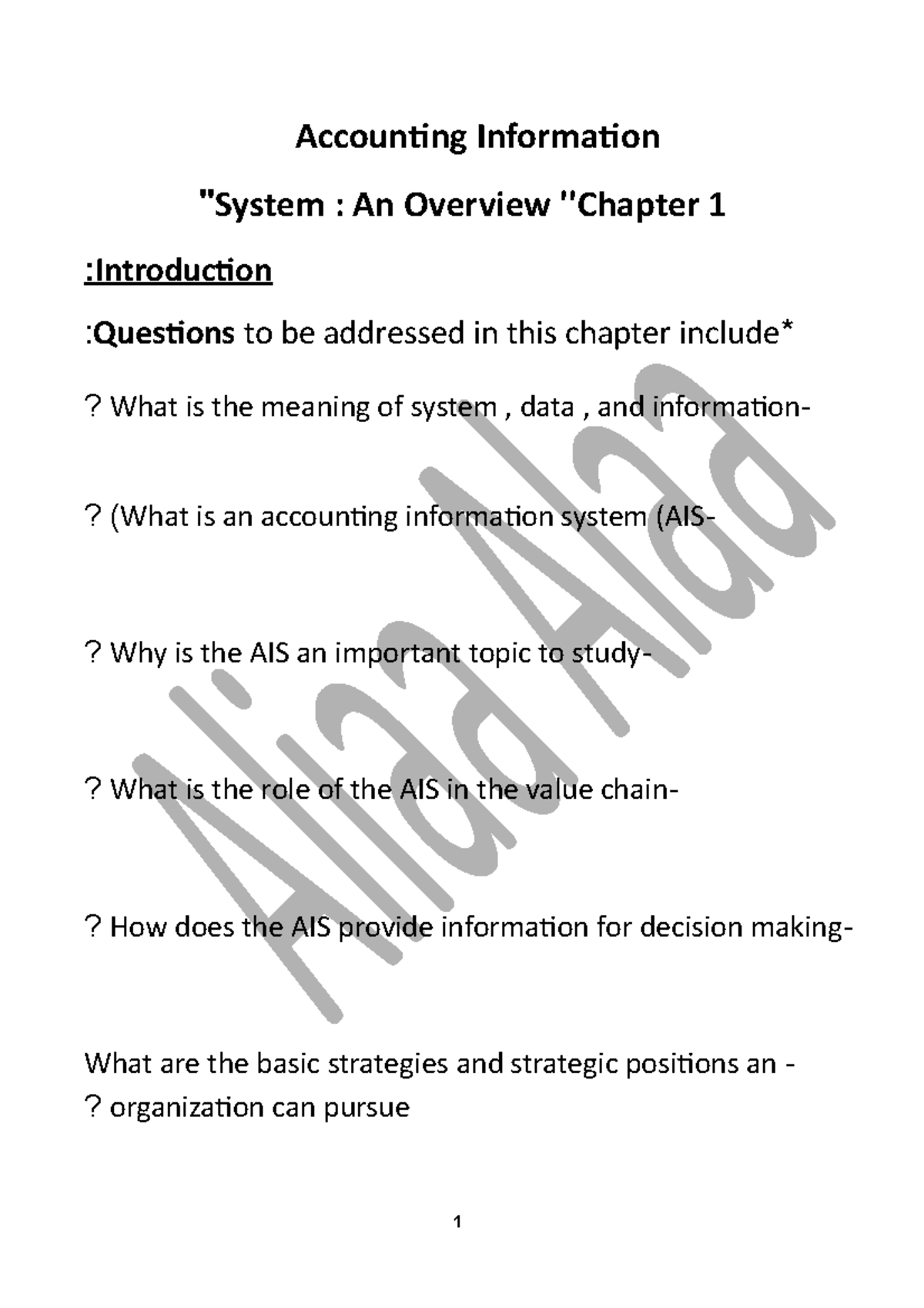 Chapter 1 - Ais - Aviation - Studocu