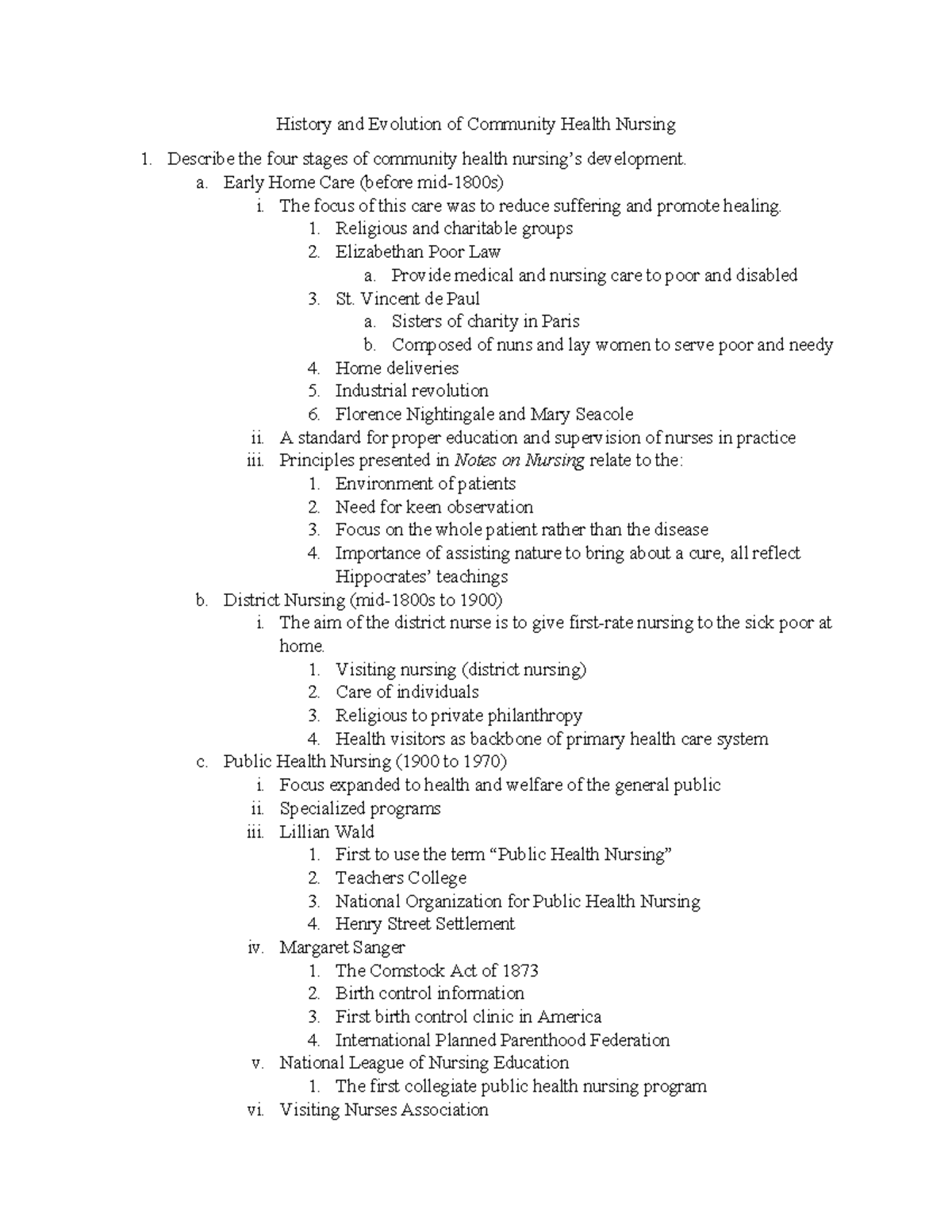 Chapter 2 - med surg - History and Evolution of Community Health ...