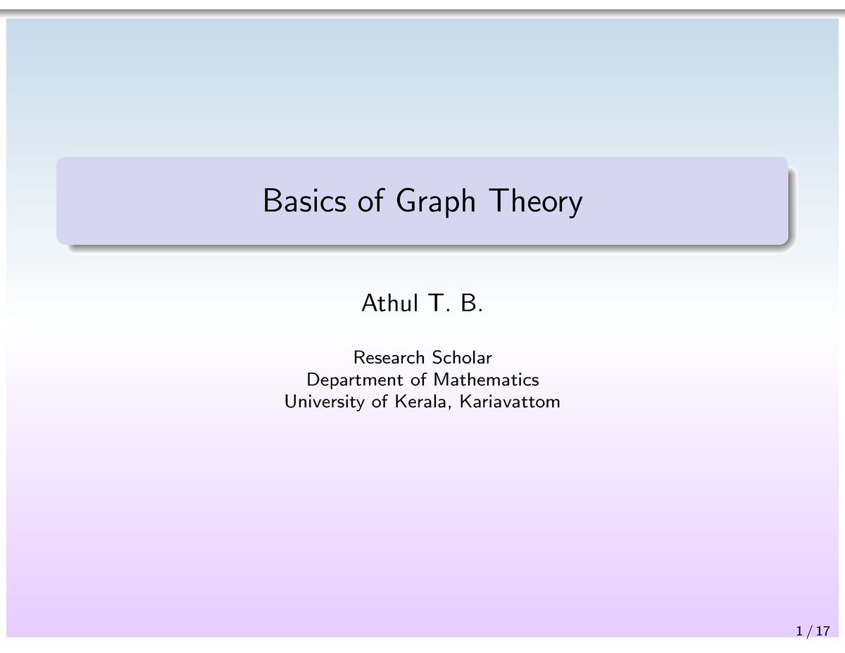 graph theory bachelor thesis