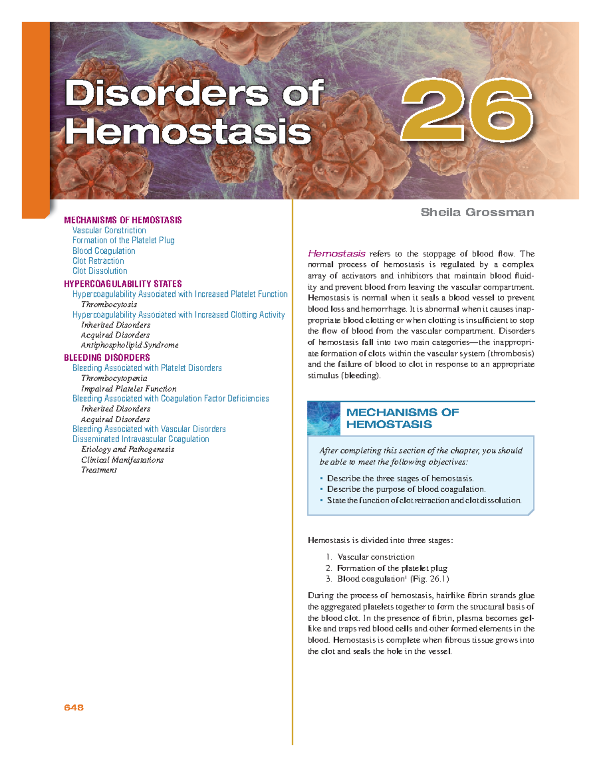 Bleeding Disorders - 648 26 Disorders of Hemostasis Sheila Grossman ...