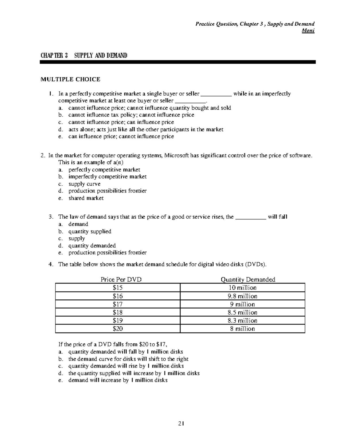 Practice questions chapter 3 - ECON 102 Prin Macroeconomics - StuDocu