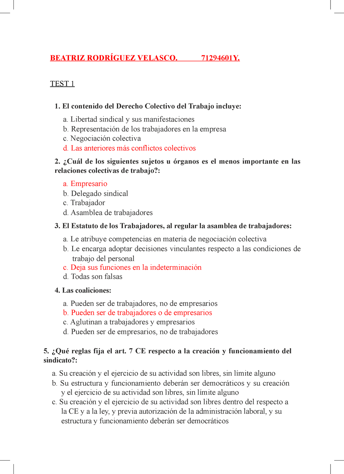 TEST 1,2,3,4 DEL TEMA 1 - BEATRIZ RODRÍGUEZ VELASCO. 71294601Y. TEST 1 ...