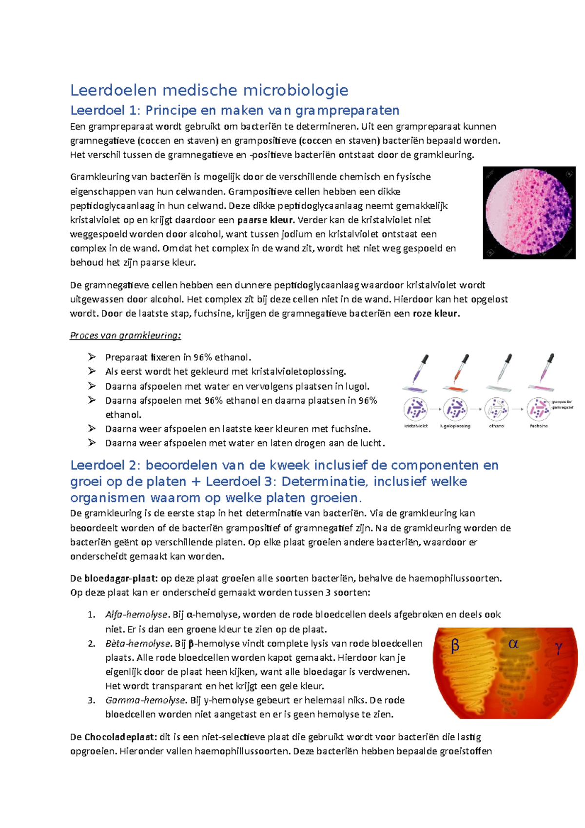 Leerdoelen Medische Diagnostiek - Leerdoelen Medische Microbiologie ...