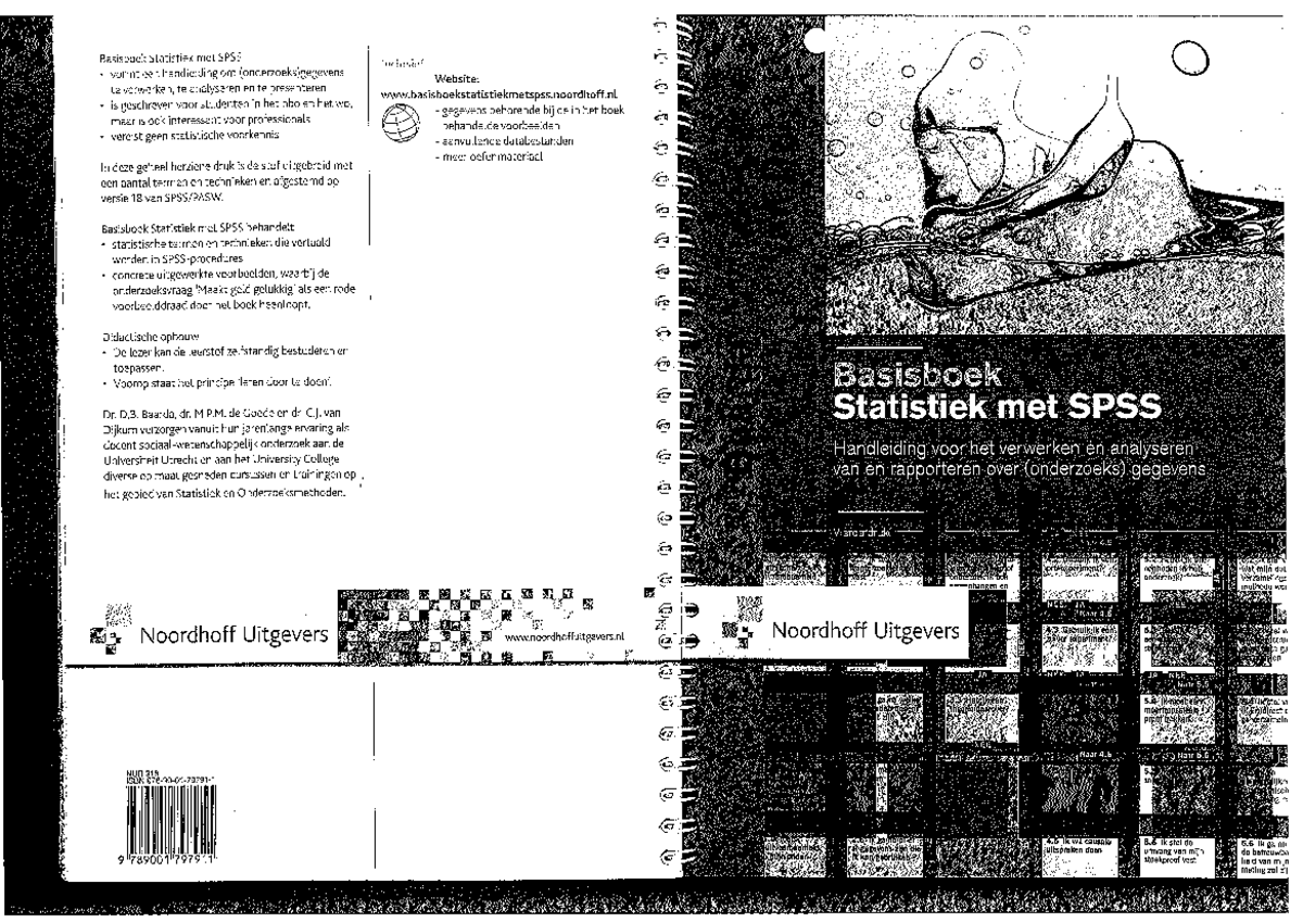 Baarda en De Goede SPSS boek - Statistiek - VUB - Studocu