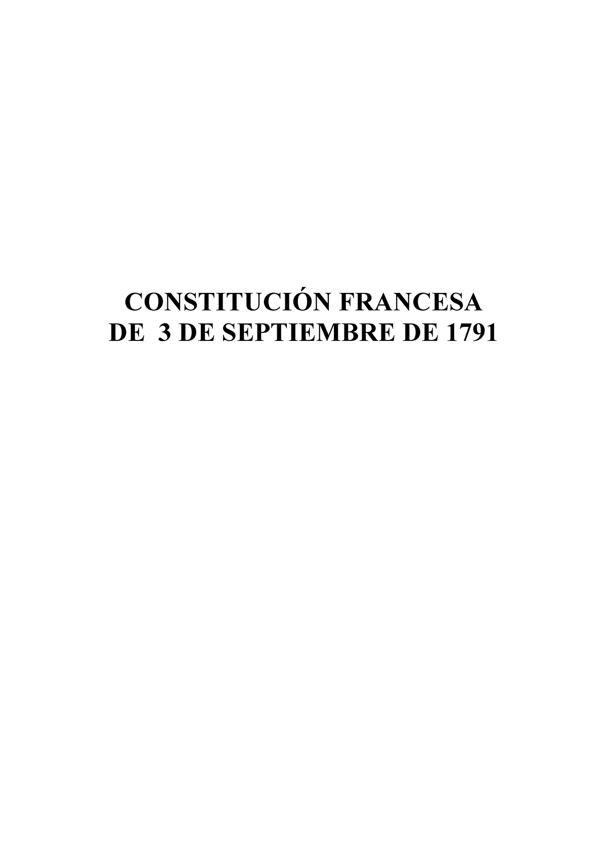 1791 Constitucion Francia ConstituciÓn Francesa De 3 De Septiembre De 2764