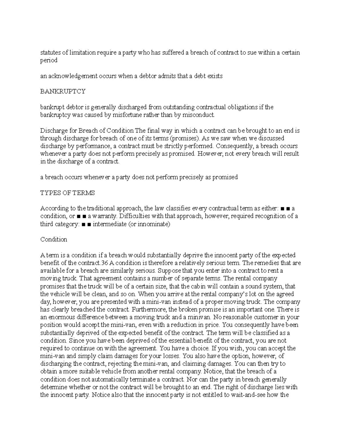 Part 41 lecture statutes of limitation require a party who has