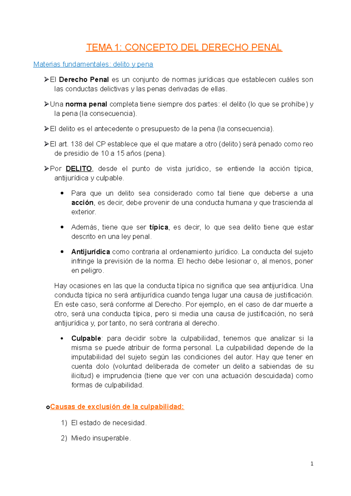 TEMA 1 Concepto Del Derecho Penal - TEMA 1: CONCEPTO DEL DERECHO PENAL ...