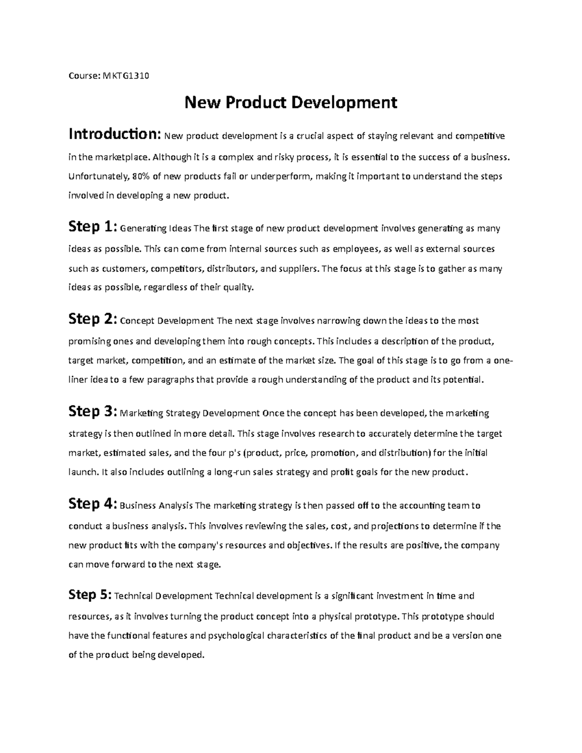 New Product Development Although It Is A Complex And Risky Process