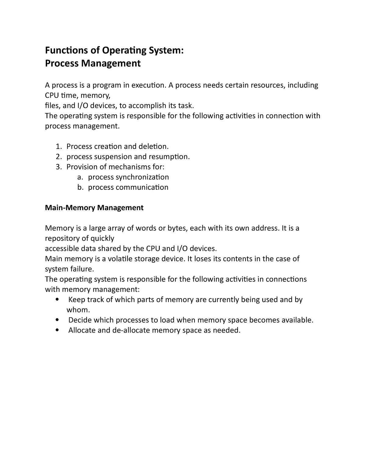 functions-of-operating-systems-functions-of-operating-system-process