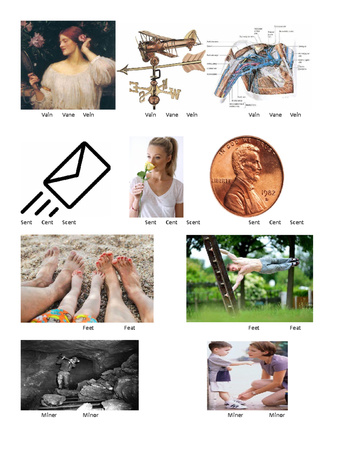 Spelling test stuff and things to help Vain Vane Vein Vain Vane
