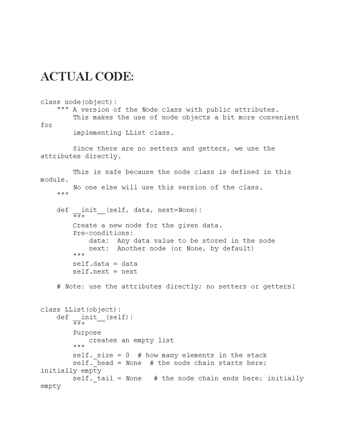Assignment 6 cmpt - hghghghg - ACTUAL CODE: class node(object): 