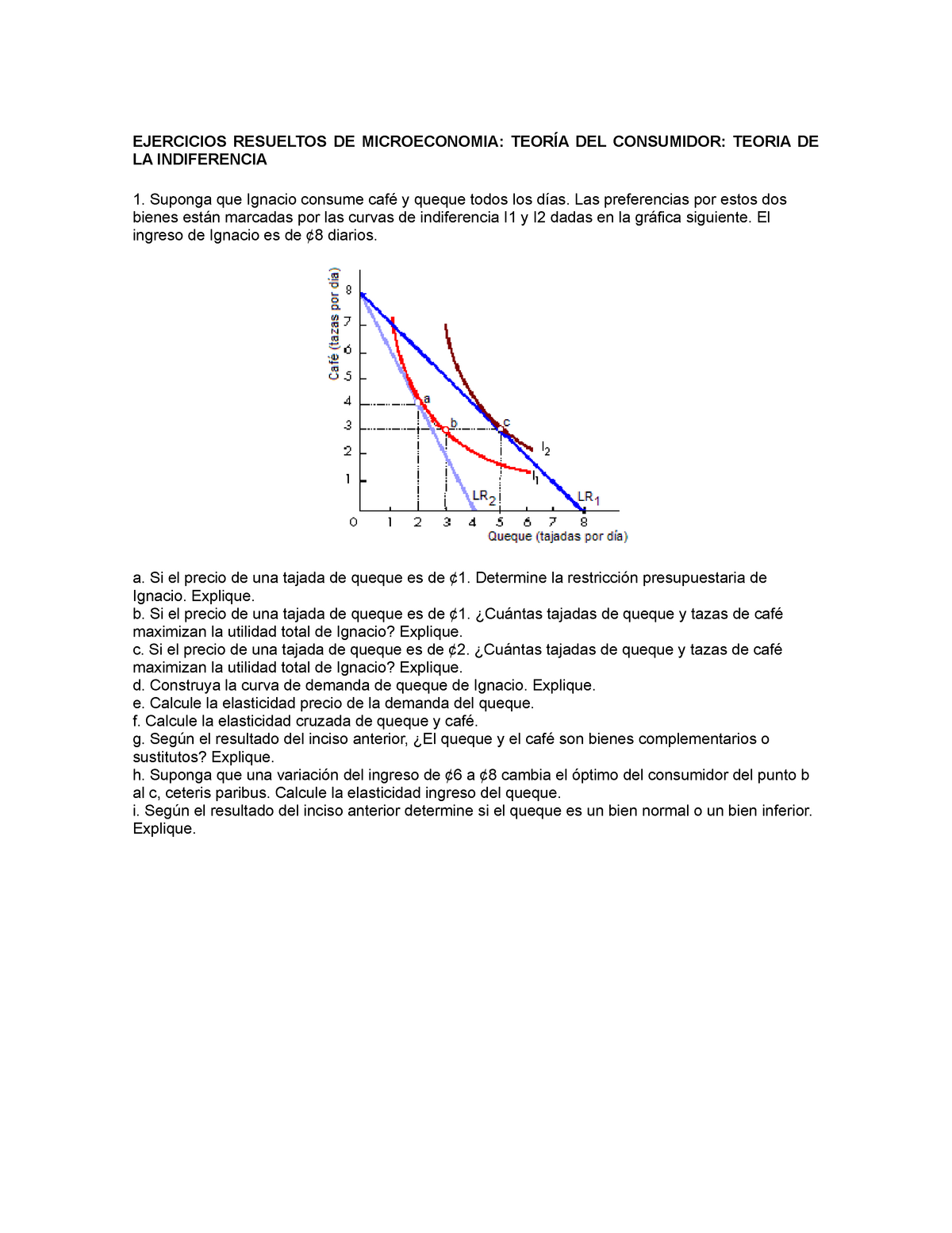 Ejercicio De Teoria Del Consumidor Y Elasticidad - EJERCICIOS RESUELTOS ...