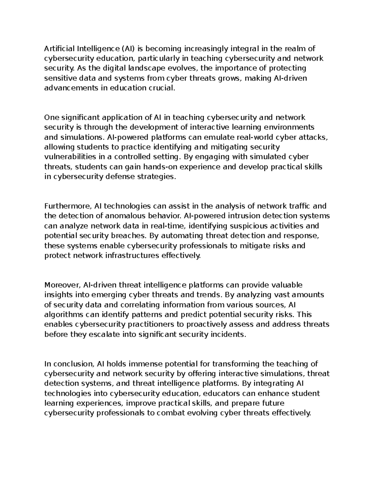 Artificial Intelligenc 1 - As the digital landscape evolves, the ...