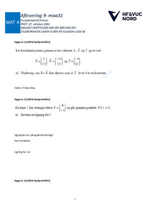 Opgavehæfte Matematik Med Hjælpemidler - Maj 2018 - Matematik FP ...