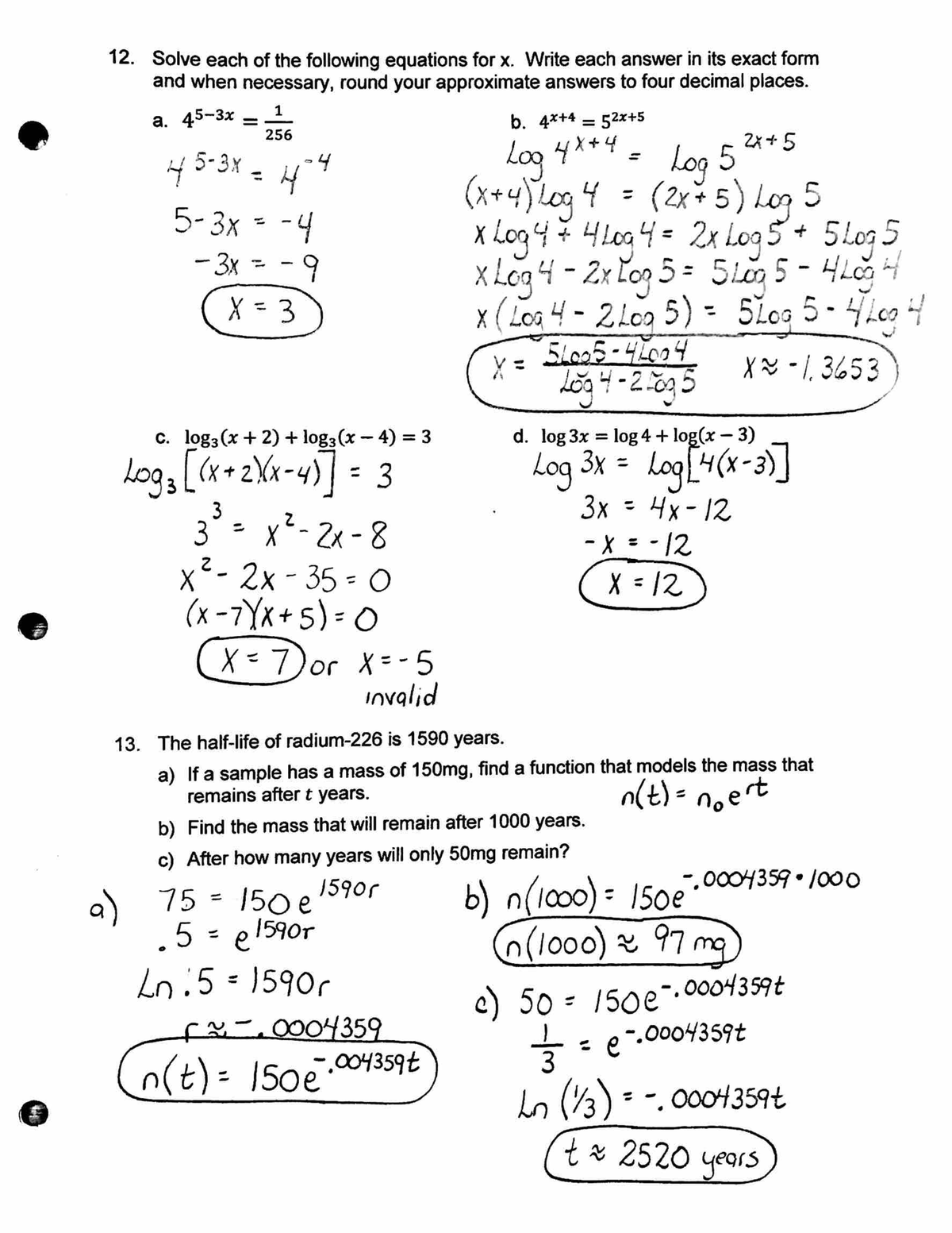 Unit 3 Review - MATH 1730 - Studocu