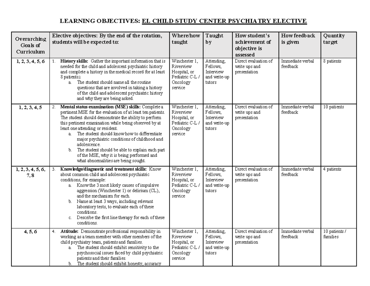 Psychiatry child study center elective 314169 421577 31764 v1