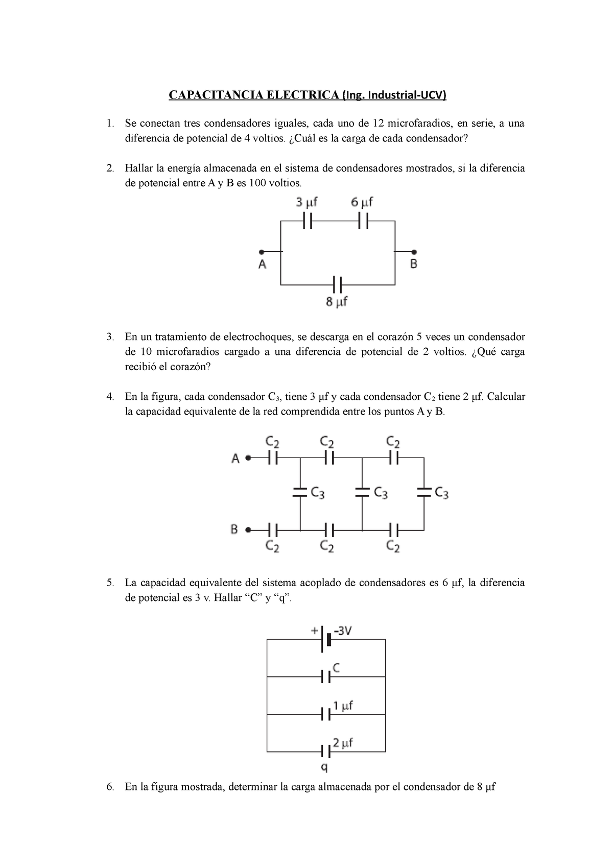 4 EM - Ejercicios Capacitor Y Dieléctrico I - CAPACITANCIA ELECTRICA ...