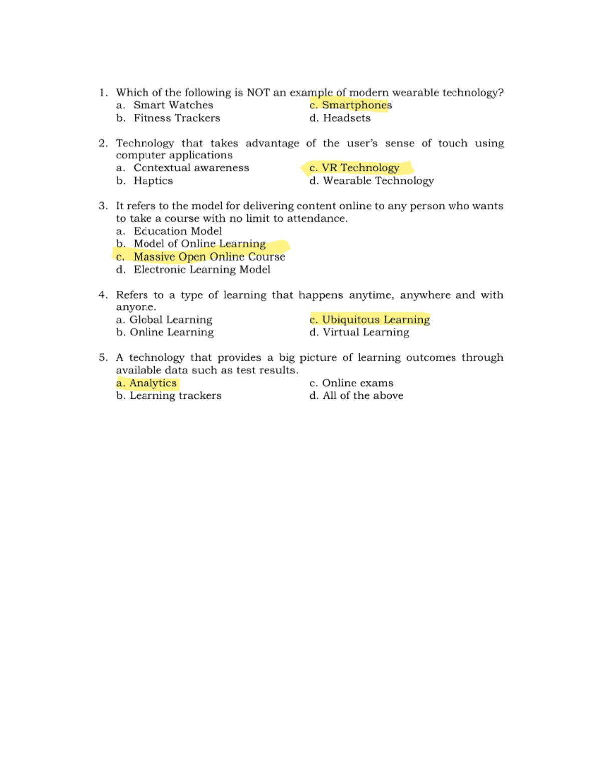 Mil practice questions - 1. Which of the following is NOT an example of ...