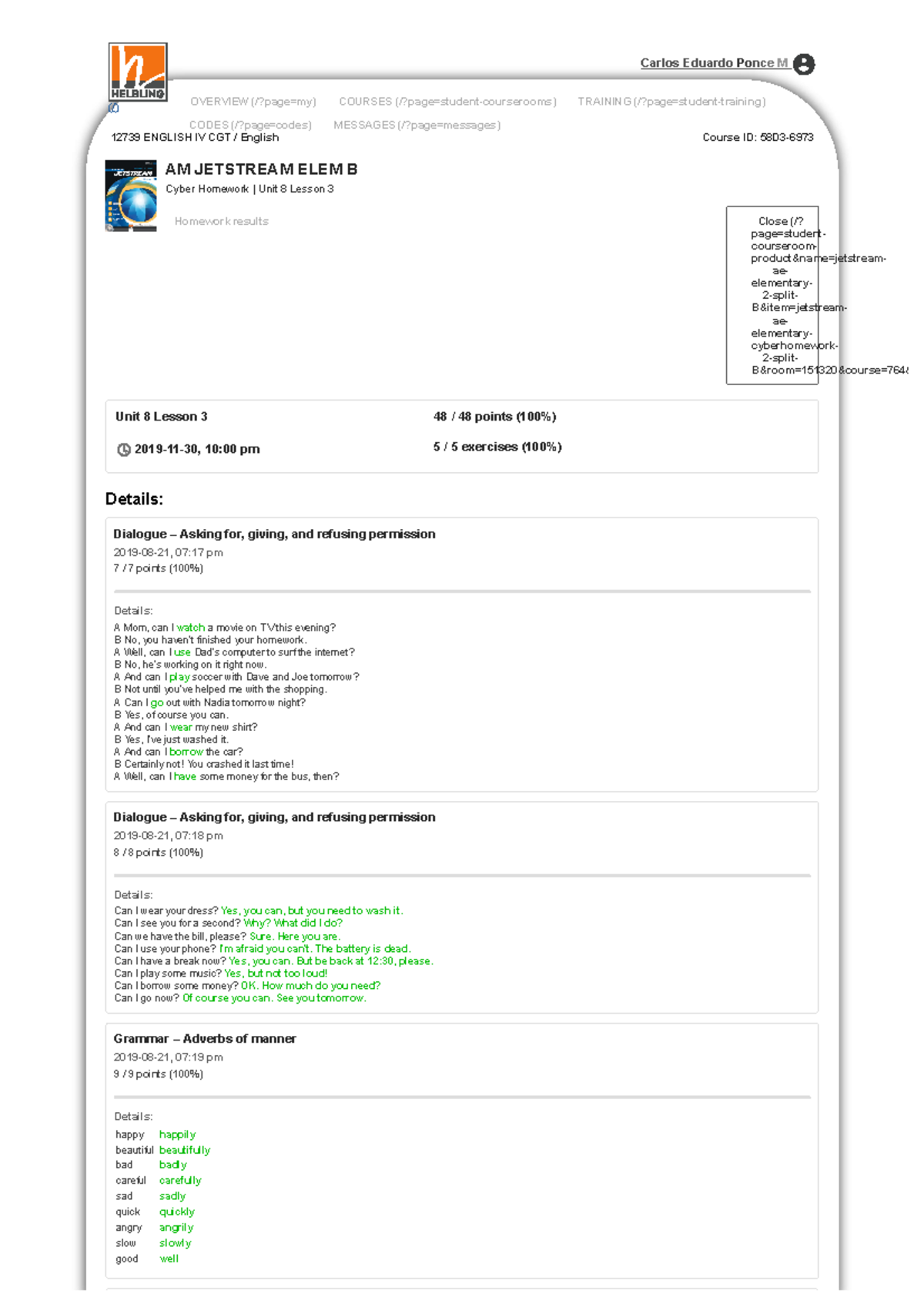 Pdfcoffee.com Homework-results-unit-8-lesson-03-5-pdf-free - / AM ...