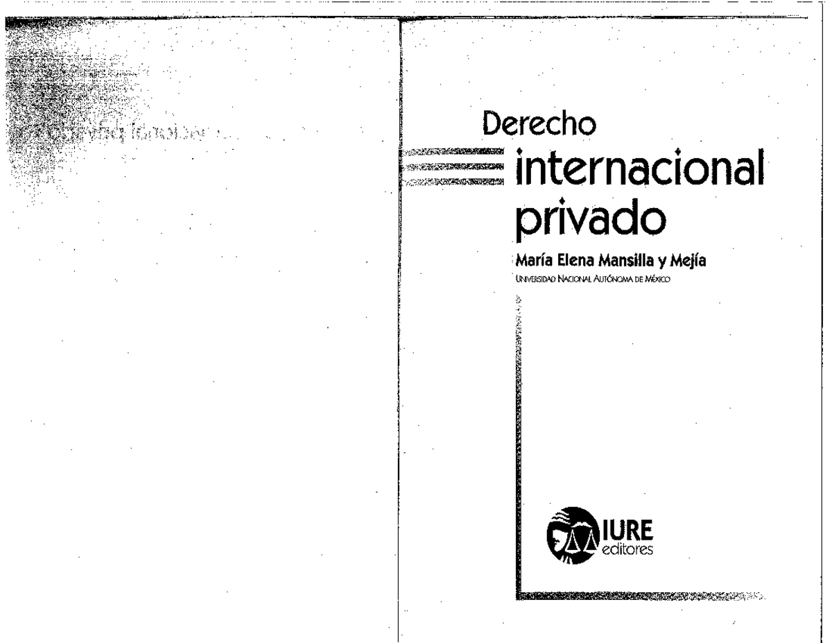 Derecho Internacional Privado Libro De Texto Completo - Studocu