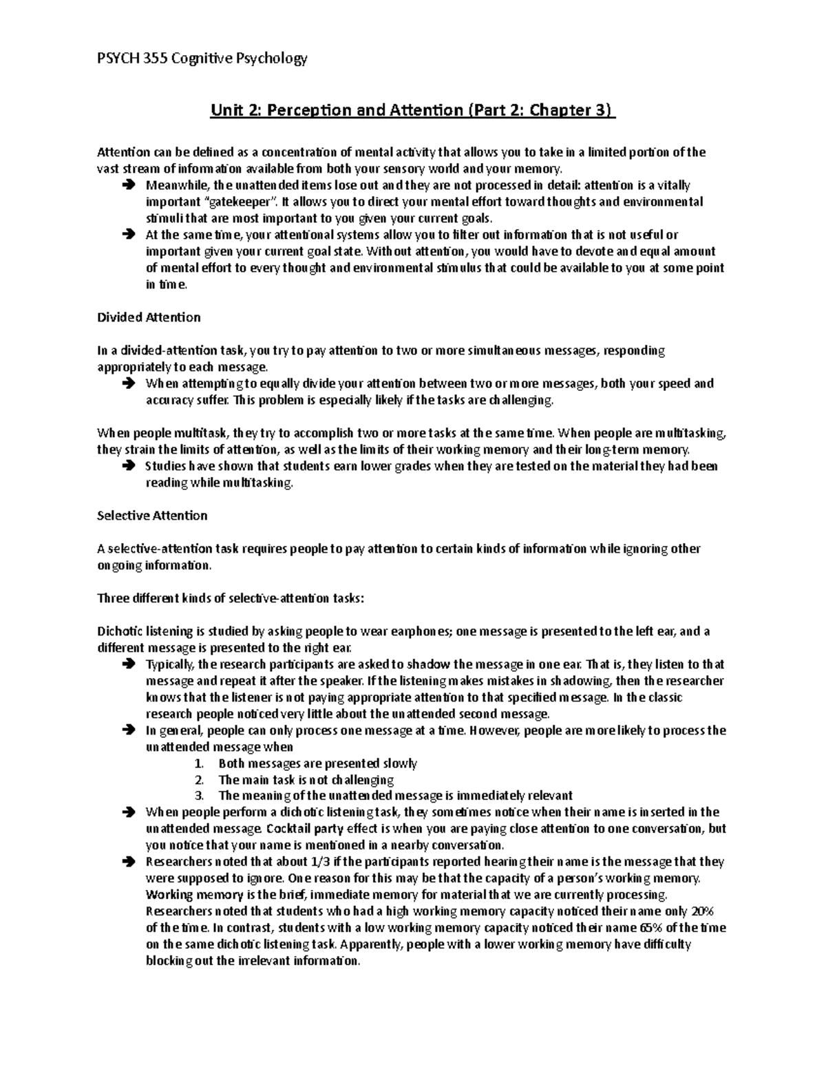 Lesson 2.2 Psych 355 - Notes On Chapter 3 In The Textbook. - Unit 2 