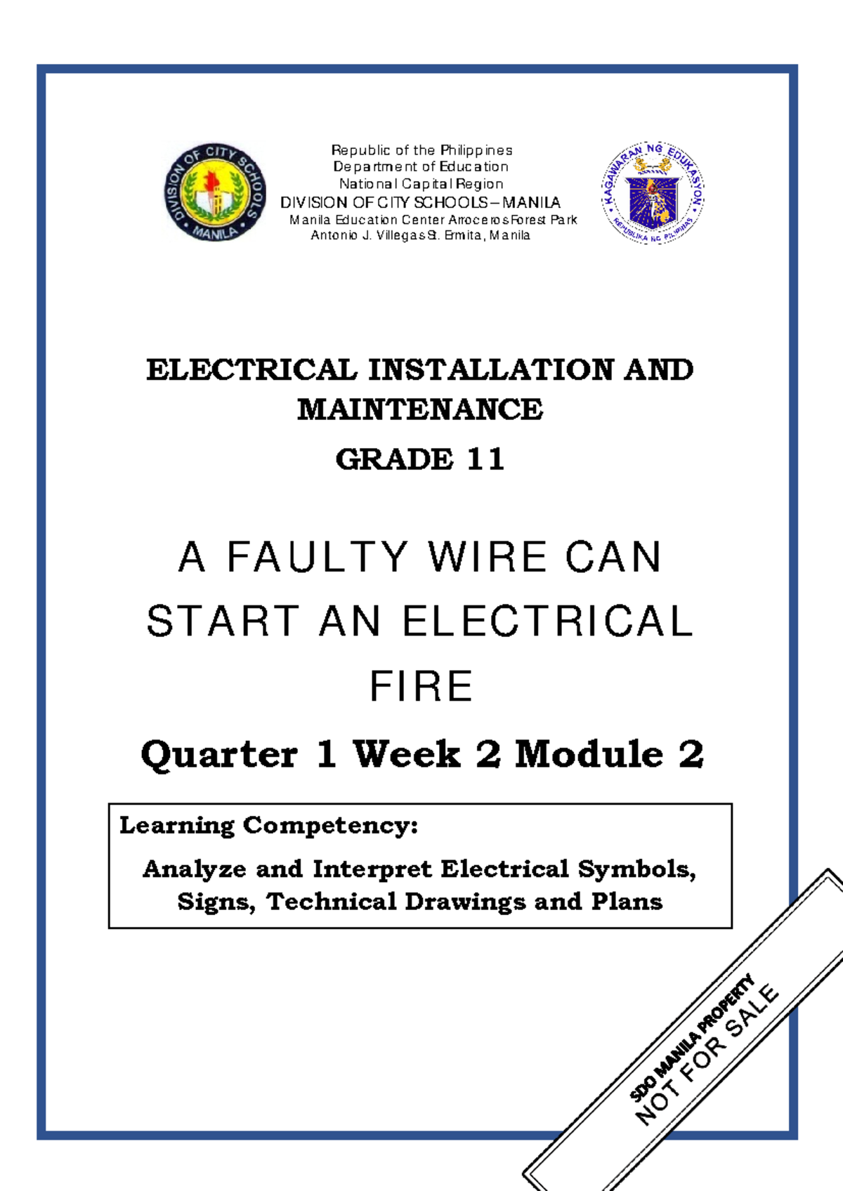 EIM 11 Q1 W2 Mod2 - MODULE 2 - Republic of the Philippines Department ...