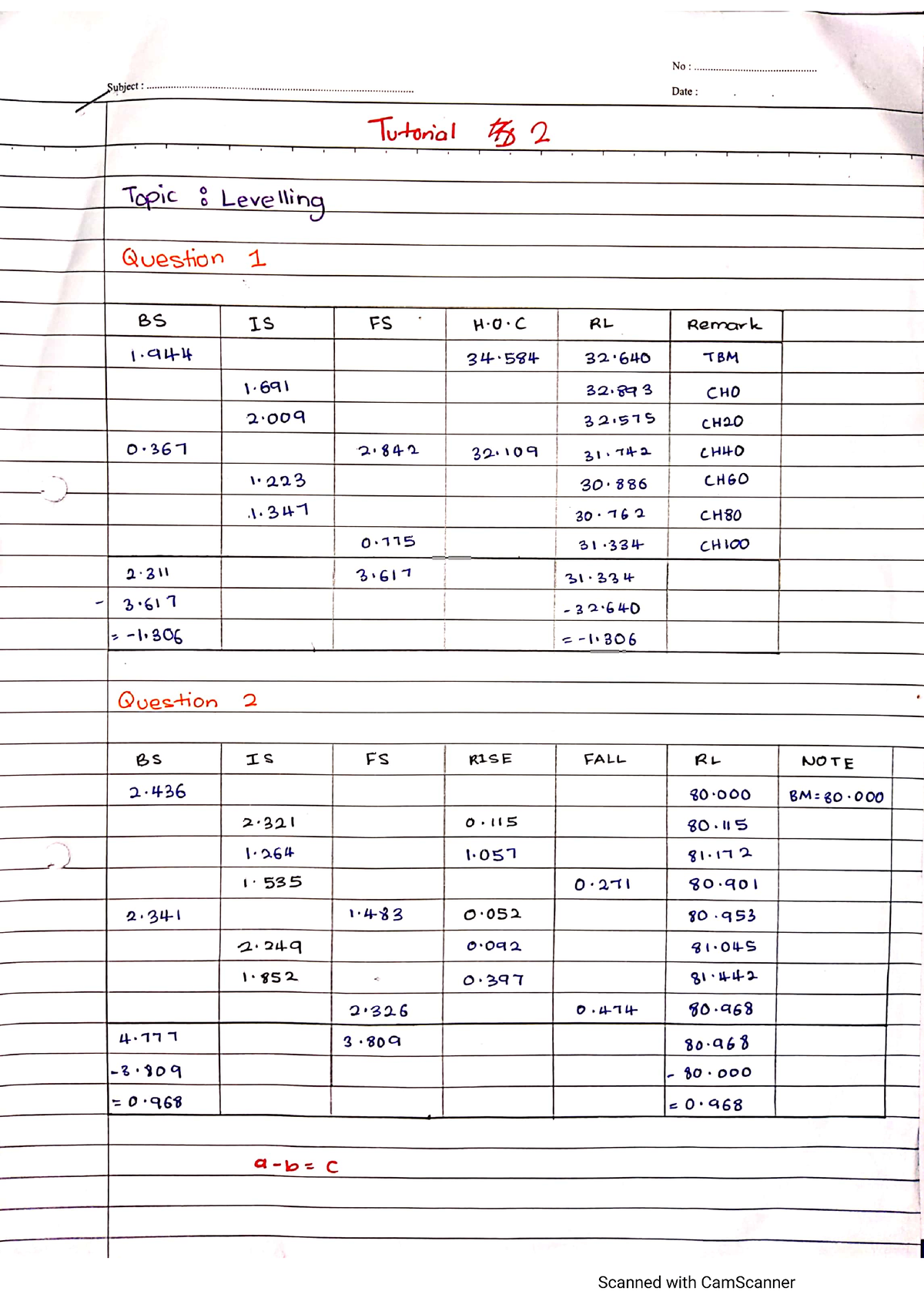 levelling-civil-engineering-studocu