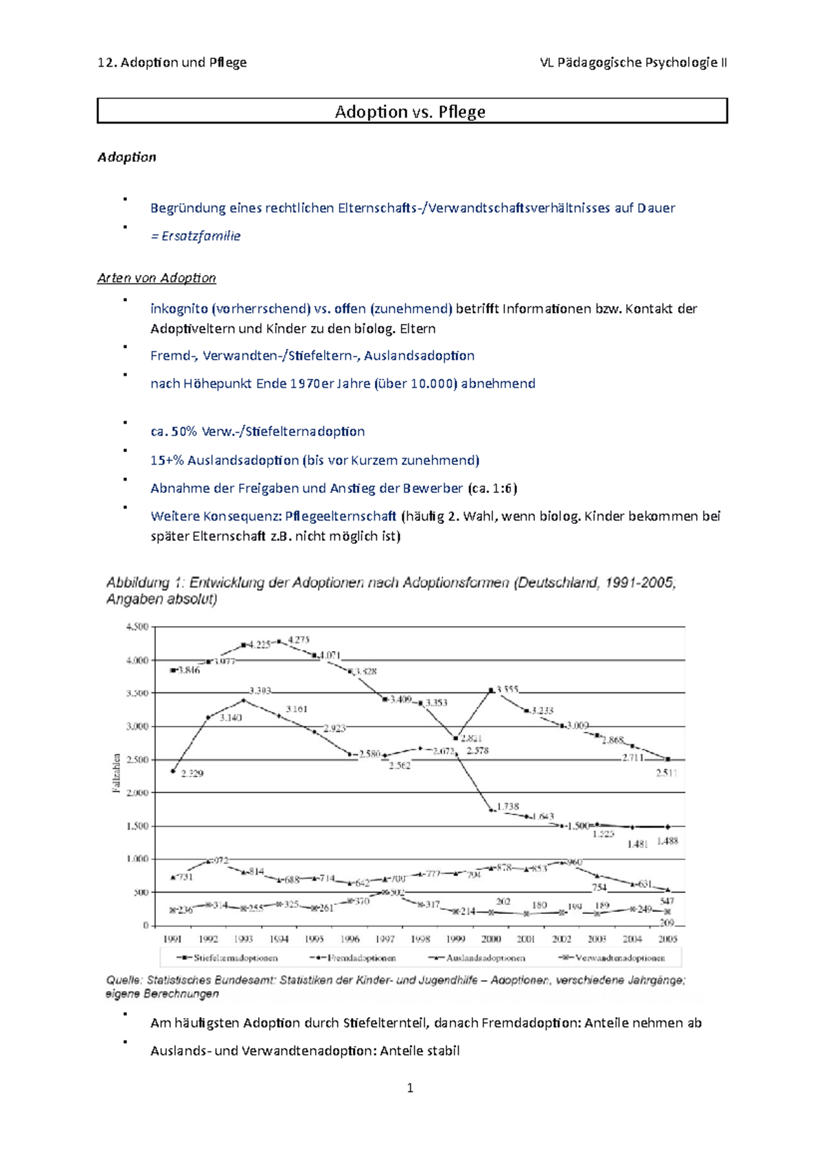 Adoption vs Pflege - Professor Peter Noack, SoSe 22 - Adoption vs ...