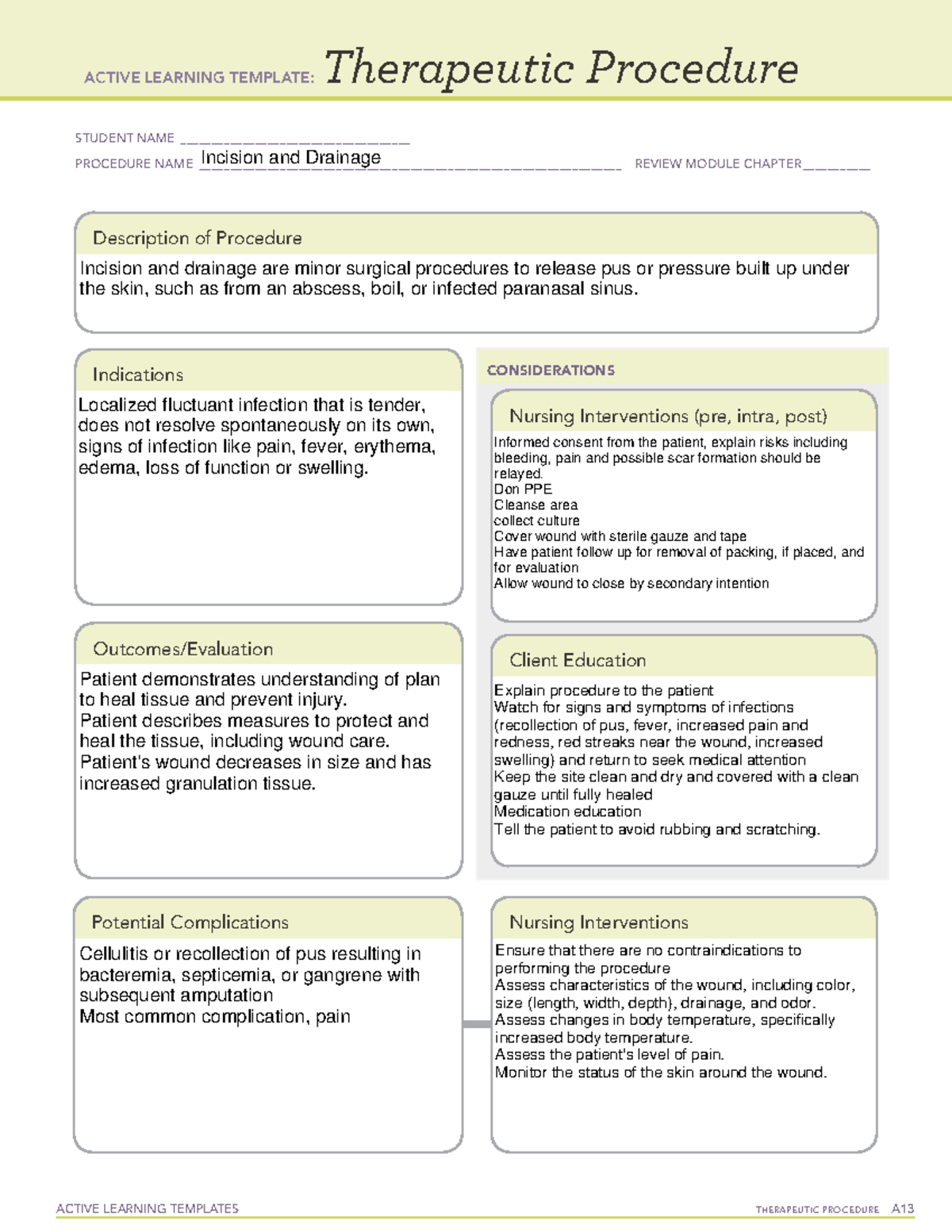 Wound Care Ati Template