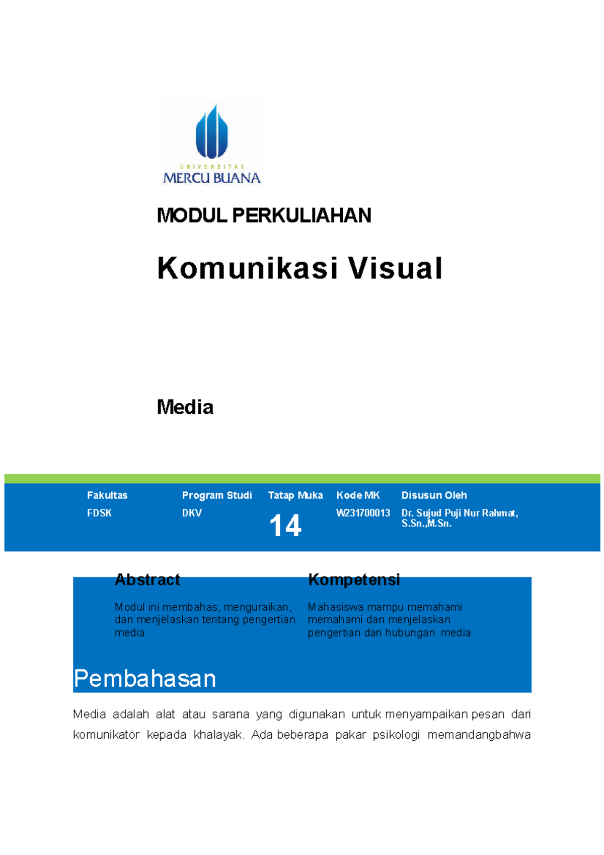 14. Modul Komunikasi Visual - MODUL PERKULIAHAN Komunikasi Visual Media ...