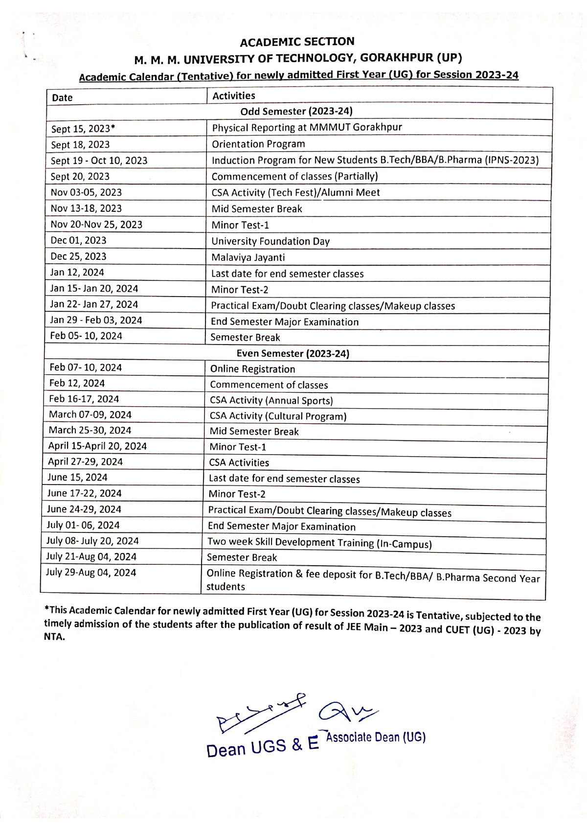 42343 Academic Cal 07172023 - Bachelor of science - Studocu