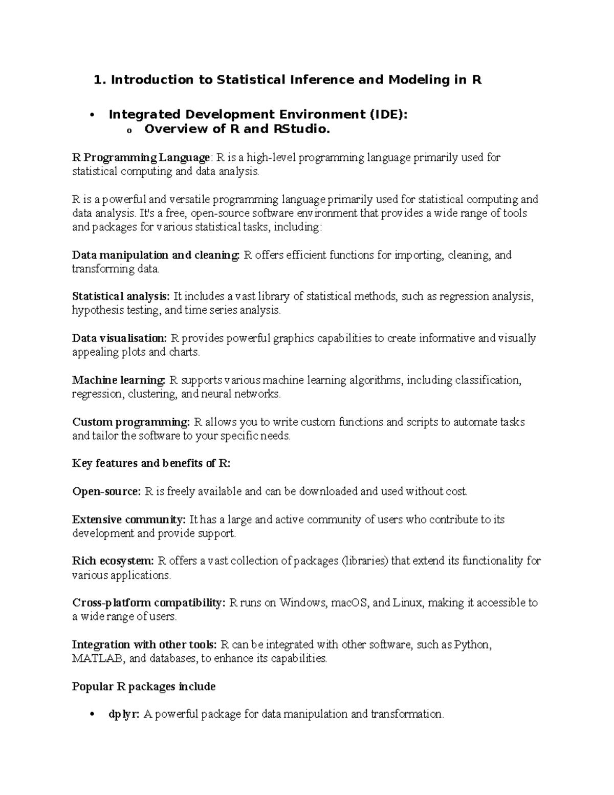 CDS 3200 - Lecture notes - 1. Introduction to Statistical Inference and ...