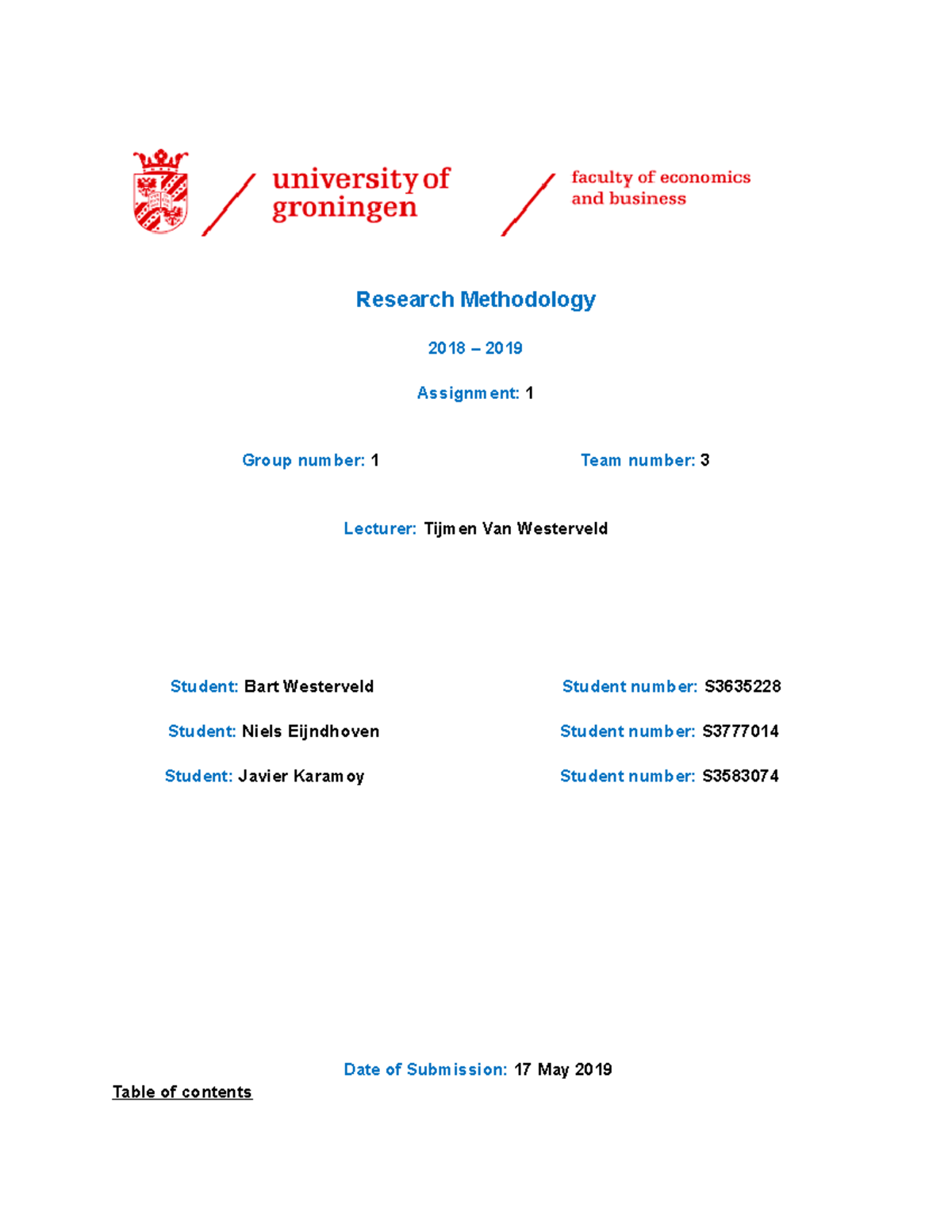 research methodology individual assignment