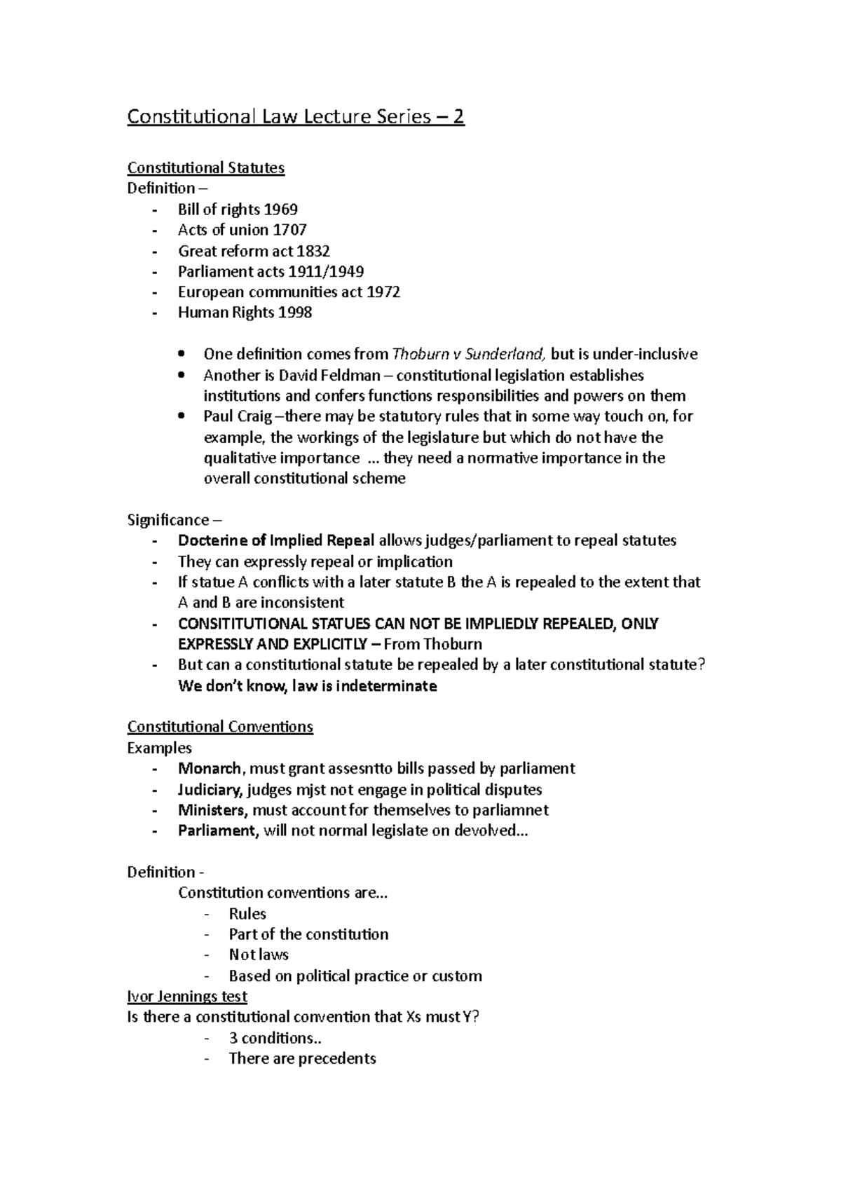 Constitutional Law Lecture Series – 2 - .. they need a normative ...