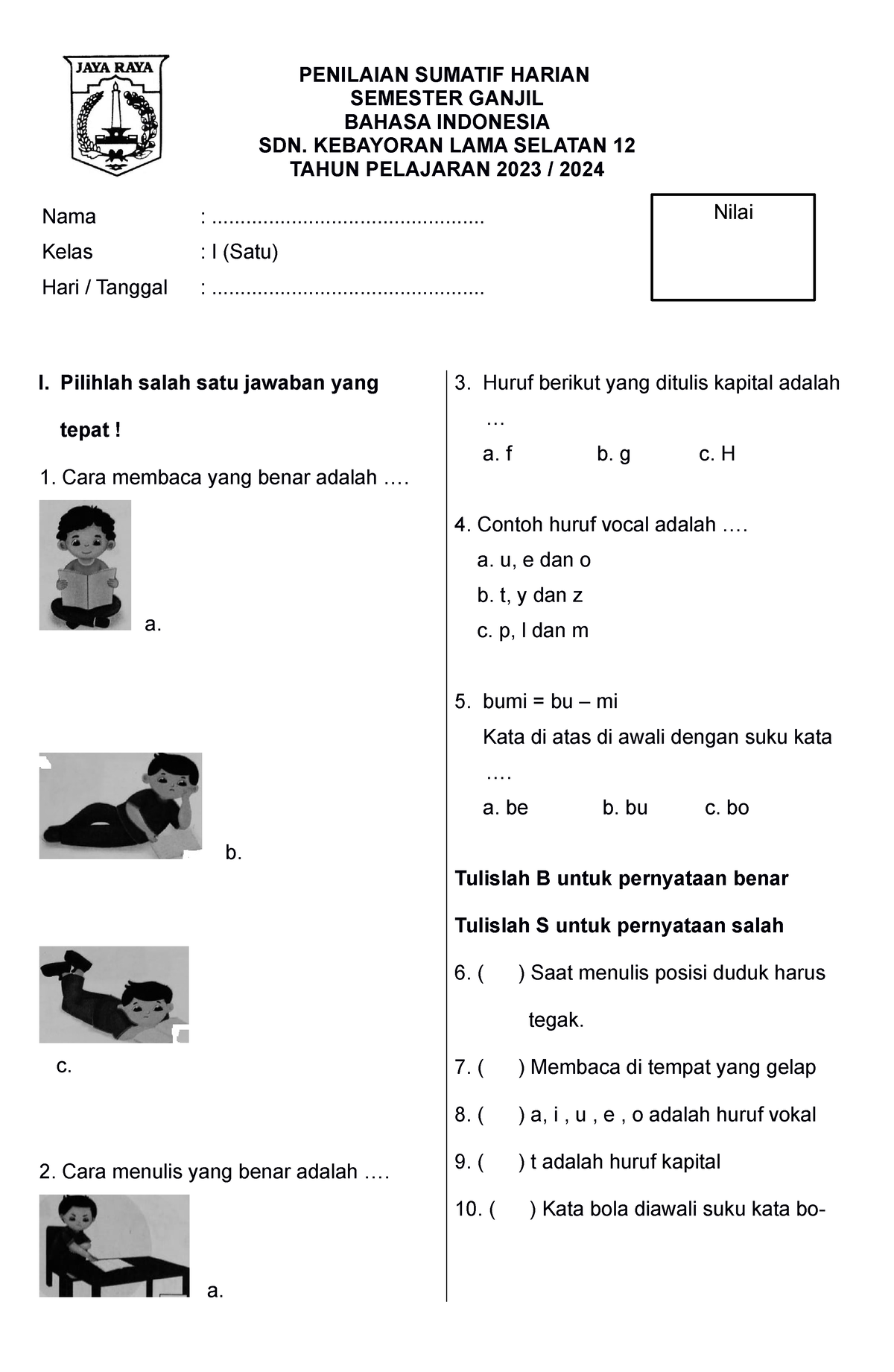 Latihan Soal Sumatif Penilaian Harian Dasar Dasar Te - Mores.pics