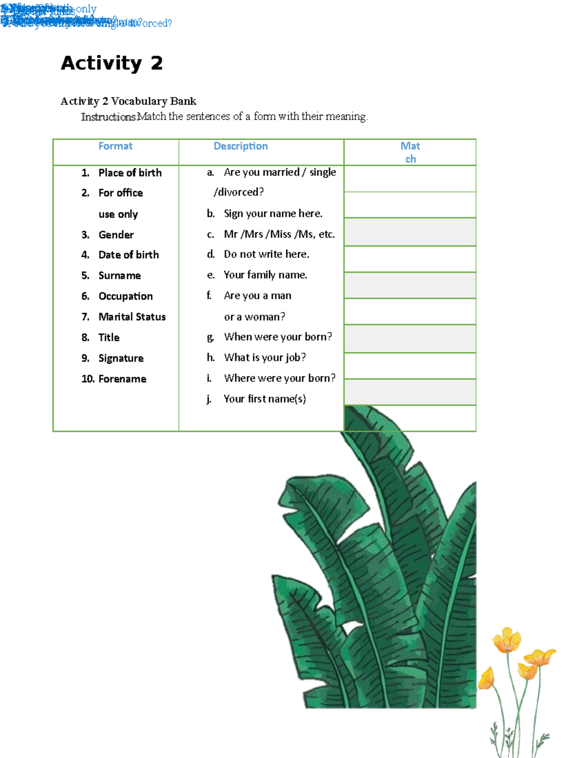 Activity 2 Annes - actividad 2, ingles nivel 1 - Activity 2 Activity 2 ...