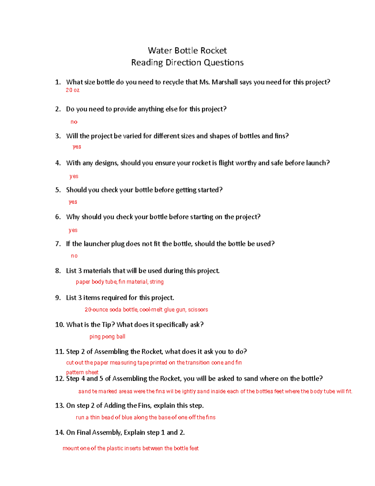 Kami Export Mark Foshee Water Bottle Rocket Direction Reading