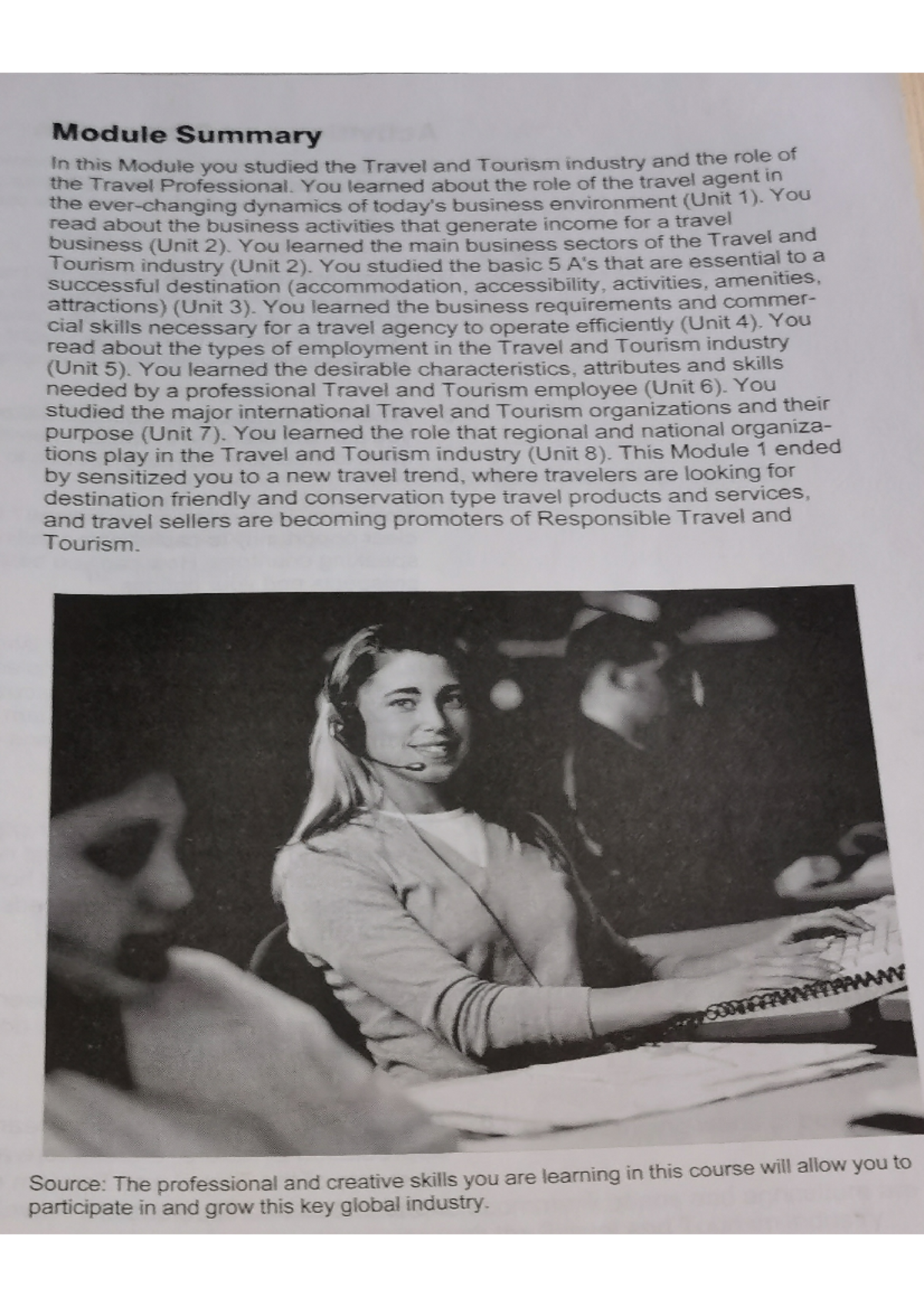 16 - Module summary - Management in Tourism - Studocu
