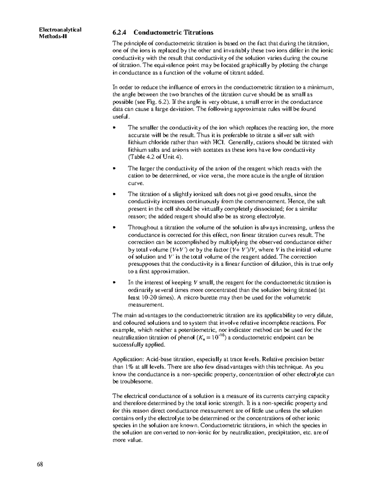 Conductometrytitrations Electroanalytical MethodsII 6.2