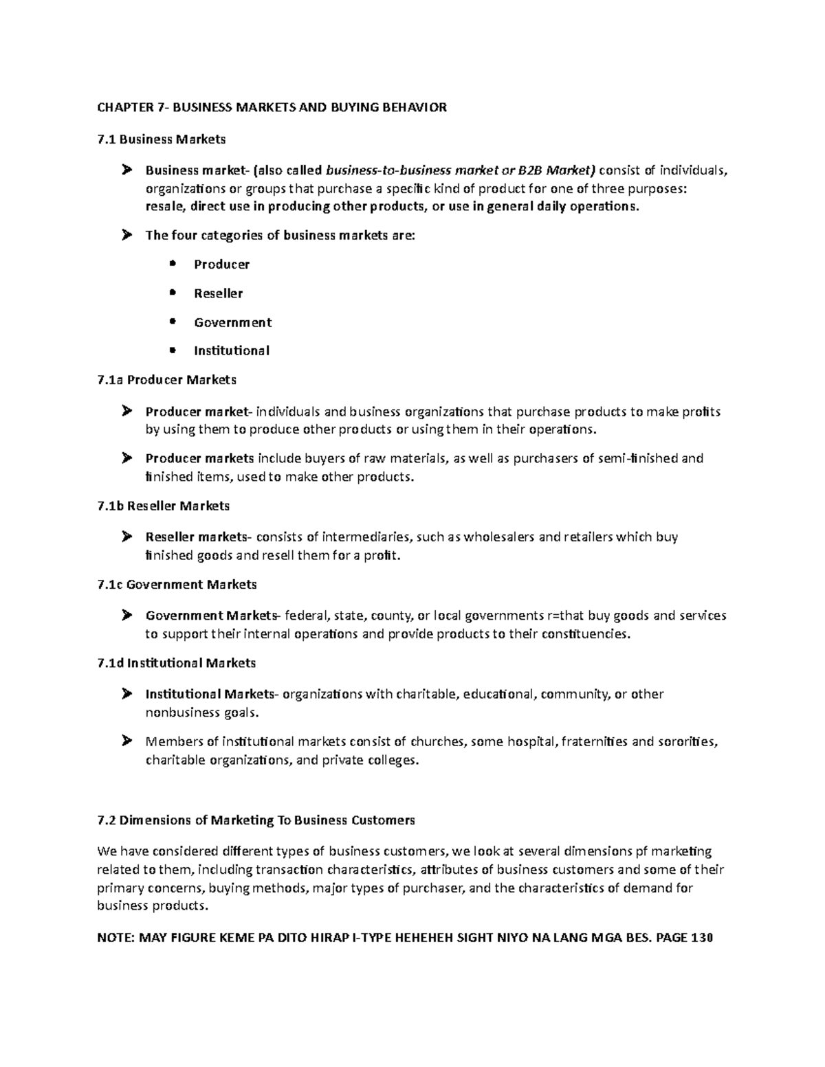 Chapter 7 Business Markets AND Buying Behavior - CHAPTER 7- BUSINESS ...