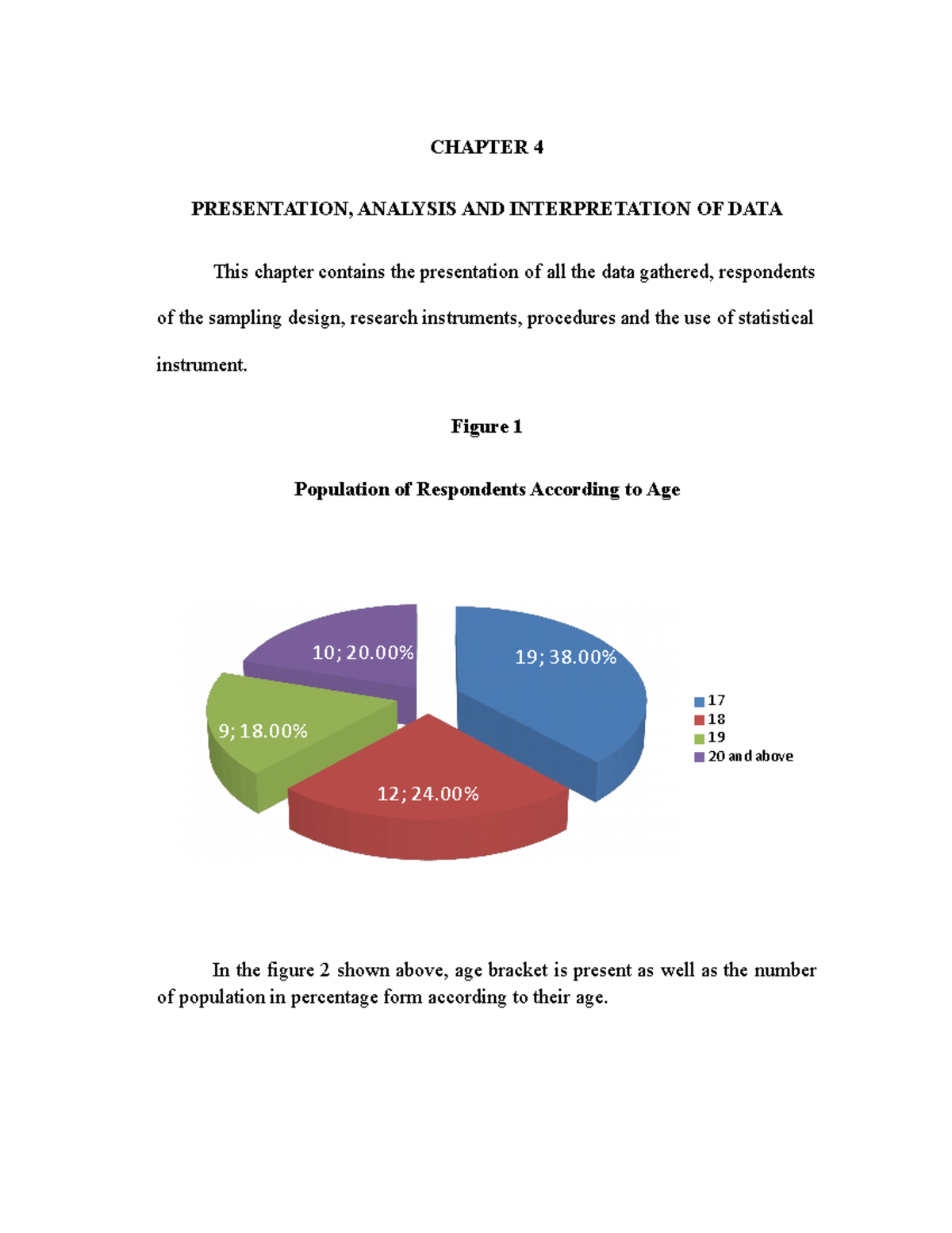 sample of chapter 4 in quantitative research