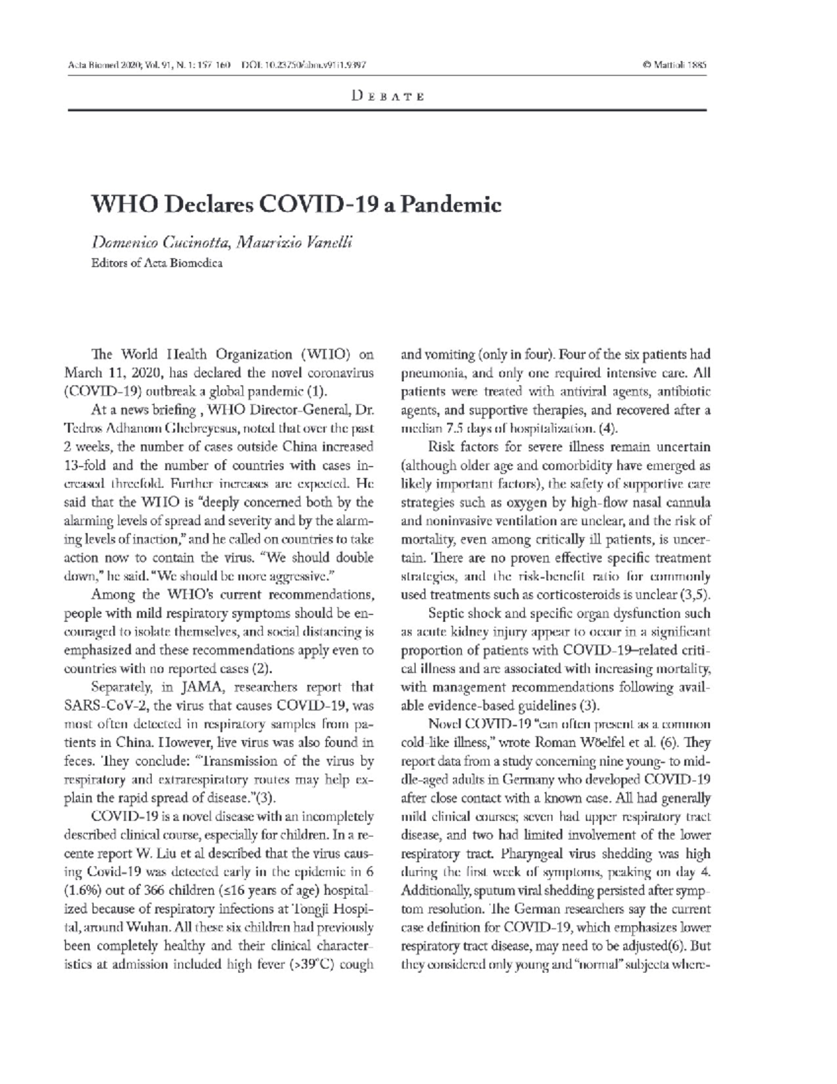 5.The covid pandemic declaration - Math 127 - UWaterloo - Studocu