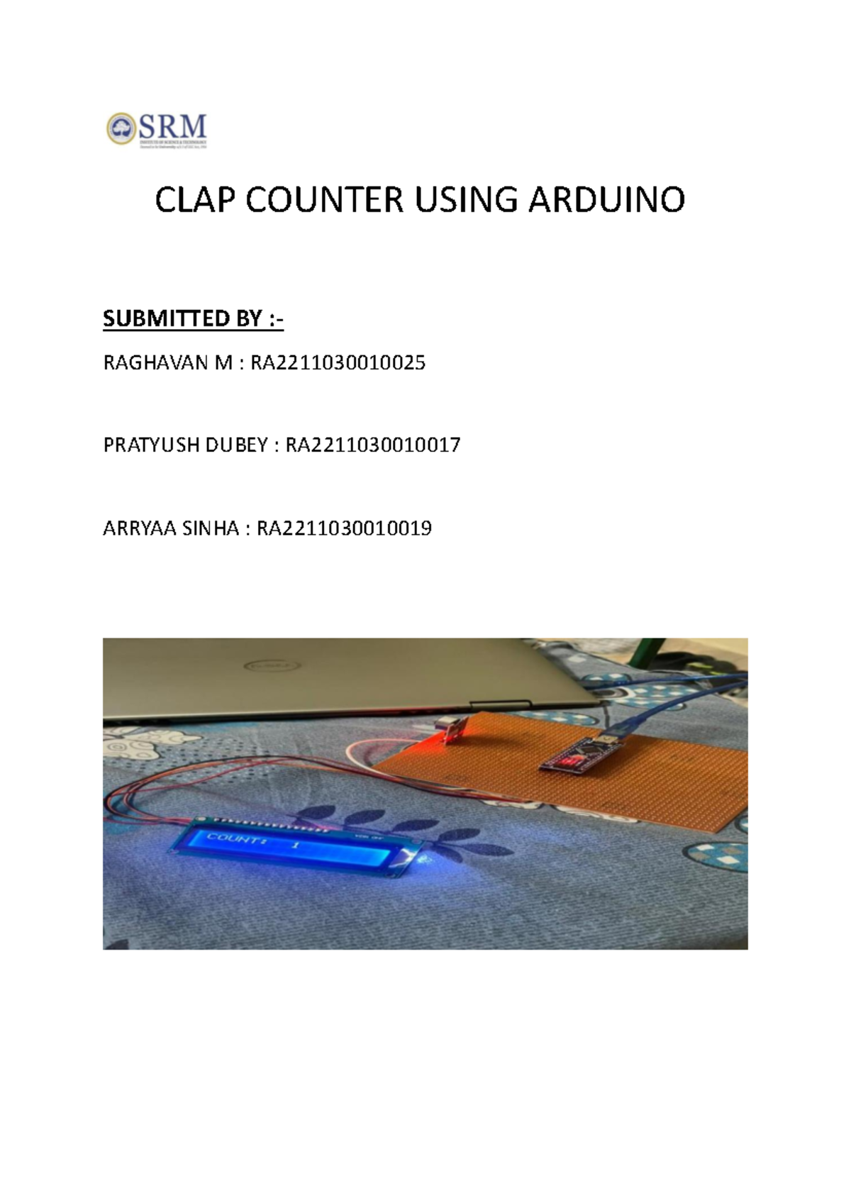 CLAP Counter Using Arduino - Semiconductor physics and computational ...